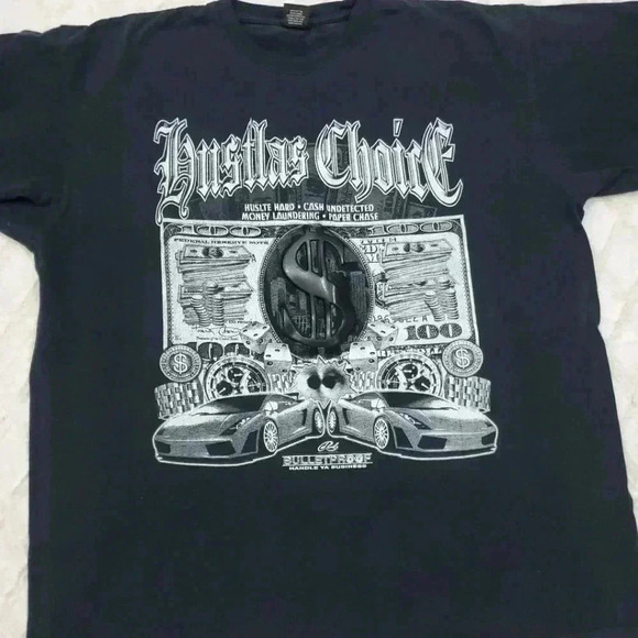 Vintage Hustlas Choice " Money" Tee. Size 4x - Picture 3 of 6